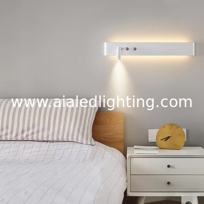 linetype bedside wall lamp linear bedroom background wall lamp Nordic apartment hotel room headboard reading light supplier