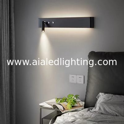 linetype bedside wall lamp linear bedroom background wall lamp Nordic apartment hotel room headboard reading light supplier