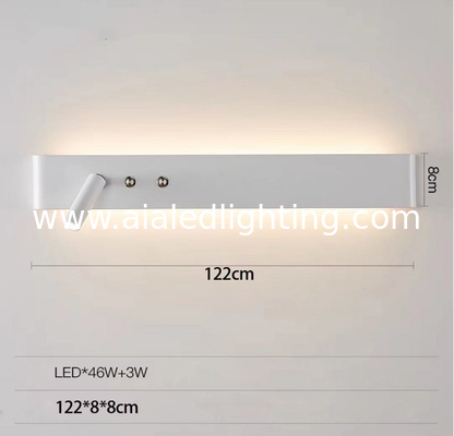 linetype bedside wall lamp linear bedroom background wall lamp Nordic apartment hotel room headboard reading light supplier