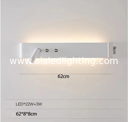 linetype bedside wall lamp linear bedroom background wall lamp Nordic apartment hotel room headboard reading light supplier