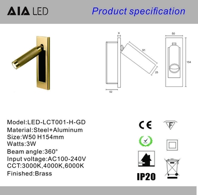 bed board light led reading lamp headboard wall light patterned led reading lamp for bedside reading light hotel supplier