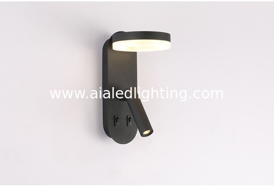 Reading Wall Lamp acrylic ball Bedside Wall Sconce double switches reading lamp Hotel Villa headboard wall light supplier