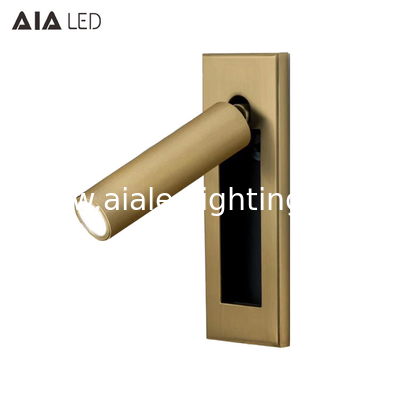 Recessed mounted any finish reading wall light 3W led wall lamp led reading bedside lights supplier