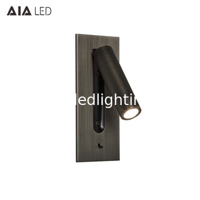 Adjustable stainless steel flexible LED headboard reading light modern aluminum hotel bedside wall light bed wall lamp supplier