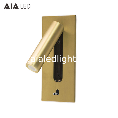 Adjustable stainless steel flexible LED headboard reading light modern aluminum hotel bedside wall light bed wall lamp supplier