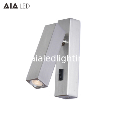 Surface mounted hotel wall reading light 3W flexible headboard wall lamp dimmable led bedside wall light supplier