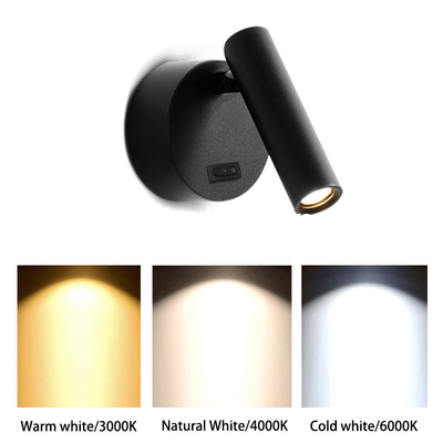 Wall mounted european style BJB switch 3W led reading wall light bedside indoor led headboard wall light supplier