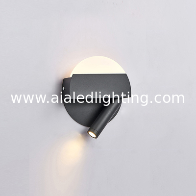 Wall lamp modern bedroom study lens acrylic shade wall light led simple living room lamp creative hotel bed supplier