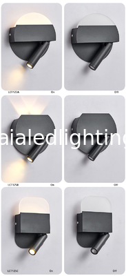 Wall lamp modern bedroom study lens acrylic shade wall light led simple living room lamp creative hotel bed supplier