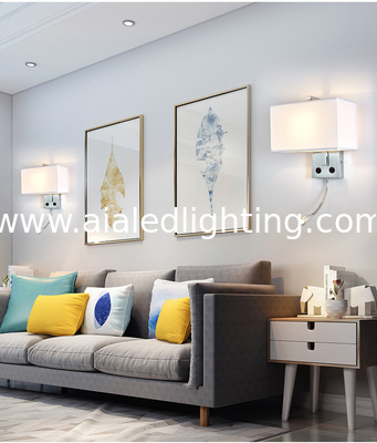 E27 holder wall lamp Chinese style with switch bedside wall lamp square reading wall light villa hotel project supplier