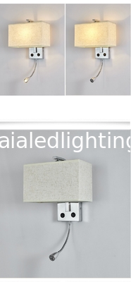 E27 holder wall lamp Chinese style with switch bedside wall lamp square reading wall light villa hotel project supplier
