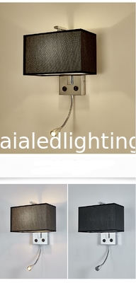E27 holder wall lamp Chinese style with switch bedside wall lamp square reading wall light villa hotel project supplier