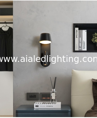 Bedside wall lamp acrylic atmosphere light bedroom flexible wall lamp home villa headboard reading light hotel supplier