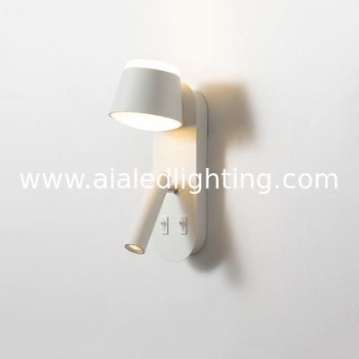 Bedside wall lamp acrylic atmosphere light bedroom flexible wall lamp home villa headboard reading light hotel supplier