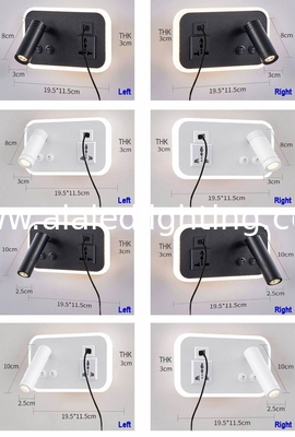 Multifunctional hotel villa apartment reading wall lamp USB Type-C wireless charger socket bedside light bedroom lamp supplier