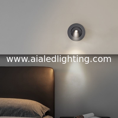 Modern adjustable 3W spot reading wall light headboard wall lights bed lamp hotel villa bedside wall lamps rotate lamp supplier