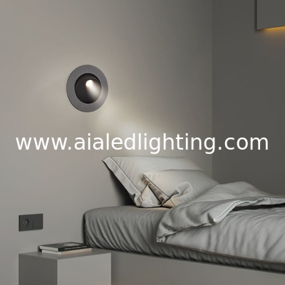 Modern adjustable 3W spot reading wall light headboard wall lights bed lamp hotel villa bedside wall lamps rotate lamp supplier