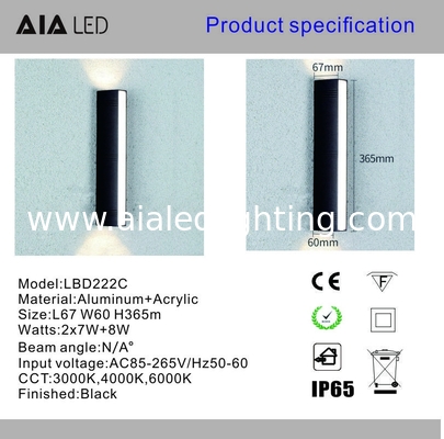 External wall lamps waterproof garden light staircase wall lamp surface three sides luminous wall light supplier