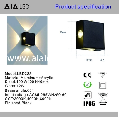 Stairs aisle corridor wall light modern LED balcony four sides wall lamp bathroom KTV outdoor wall lighting supplier