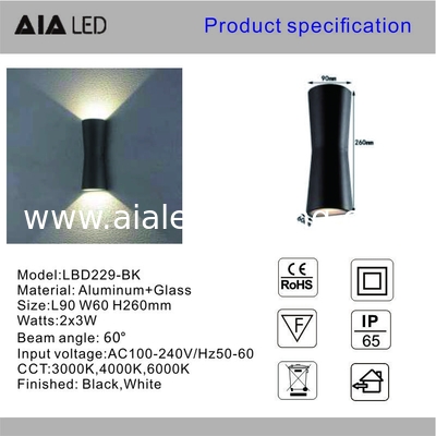 Modern wall mounted lamps decorative outdoor waterproof up down wall lamp courtyard garden hotel villa house wall light supplier