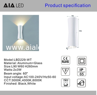 Modern wall mounted lamps decorative outdoor waterproof up down wall lamp courtyard garden hotel villa house wall light supplier