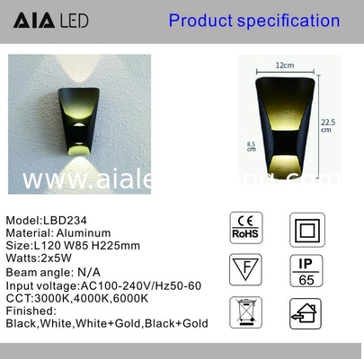 IP65 water proofing exterior wall lamps outdoor COB 6W led wall lights outside led wall lamp light fixtures supplier