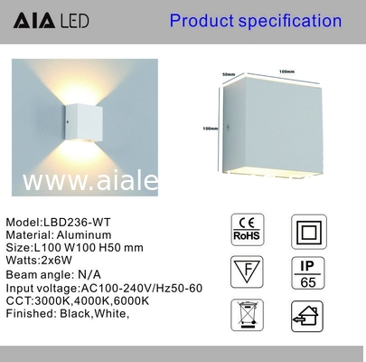IP65 water proofing external wall lamp outside COB 6W led wall lights exterior led wall lamp outdoor light supplier
