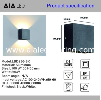 IP65 water proofing external wall lamp outside COB 6W led wall lights exterior led wall lamp outdoor light supplier