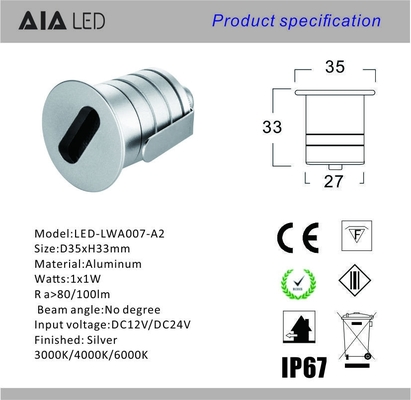1X3W IP67 waterproof  LED underground lamp/LED Step light/Outdoor led stair lamp supplier