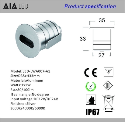 1X3W IP67 waterproof  LED underground lamp/LED Step light/Outdoor led stair lamp supplier