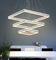 Square modern multilayer hanging led lights&amp; 3 pendant light chandelier pendant ceiling lights for hotel supplier