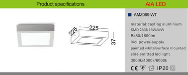 AC85V-265V Surface mounted white 18W LED panel light/D design supplier