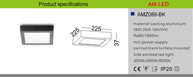 AC85V-265V Surface mounted white 18W LED panel light/D design supplier