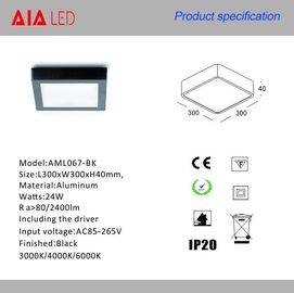 Contemporary surface mounted 24W black interiror LED panel light &amp; led downlight supplier