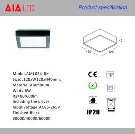 Energy-saving IP54 6W waterproof LED panel light fixture for toilet led down light supplier