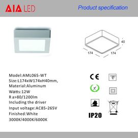 RA80 PF0.96 Surface mounted white 12W LED panel light/led downlight supplier