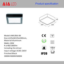 RA80 PF96% Surface mounted 18W LED panel light led downlight led ceiling light supplier