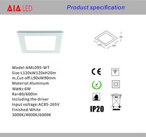 Recessed 6W ultrathin LED Panel light/LED ceiling light led downlight supplier