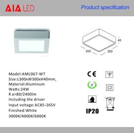 Constant current driver Surface mounted White 24W LED panel light/D design supplier