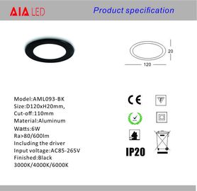 SMD 6W best price ultrathin LED Panel light/LED ceiling light led downlight for hotel supplier