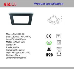 SMD square 6W ultrathin LED Panel light/LED ceiling light led downlight for hotel supplier