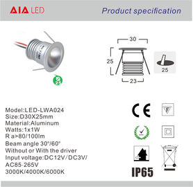 12V 1W mini cabinet light led showcase light outdoor waterproof IP65 LED dwonlight for furniture used supplier