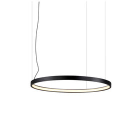 DIY black modern led ring pendant lamp led ring chandelier droplight ceiling lamp for hotel decoration supplier