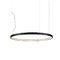 DIY black contemporary led ring pendant lamp led ring chandelier droplight ceiling lamp for hotel decoration supplier