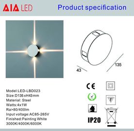 4W CREE chip interior decorative led wall lamp /indoor wall mount led light fixtures for cafe shops supplier