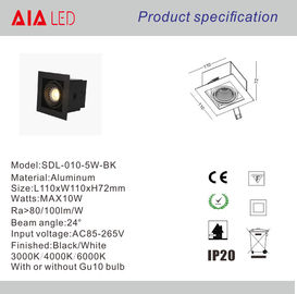 Indoor IP40 COB recessed mounted 5W 7W 9W LED down light for apartment project supplier