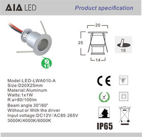 1W mini recessed mounted indoor LED dwonlight led spotlight for showcase used supplier