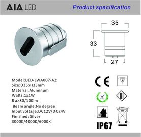 1W IP67 LED underground light/LED Step light/LED Buried light led stair light for park supplier