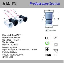 mini modern IP20 15degree&amp;60degree led cabinet light 1W led downlight led spot light for hotel supplier