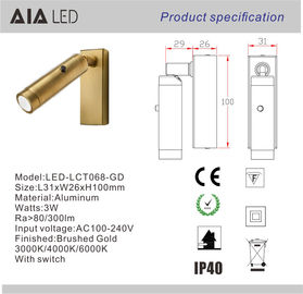 Surface mounted indoor LED reading light &amp; led bed wall light bedside wall light for villa supplier